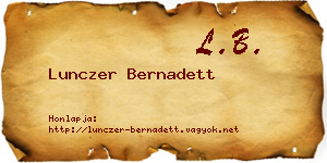 Lunczer Bernadett névjegykártya