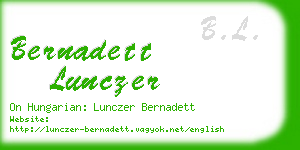 bernadett lunczer business card